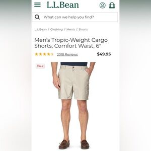 Men's Tropic-Weight Cargo Shorts - Tan